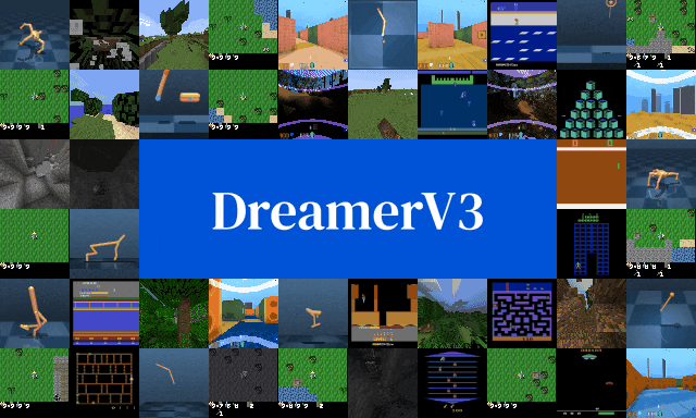 DreamerV4 — खेलों और नियंत्रण वातावरणों का एक ग्रिड जिन्हें वह खेलना सीखता है
